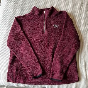 VS pink Sherpa quarter zip